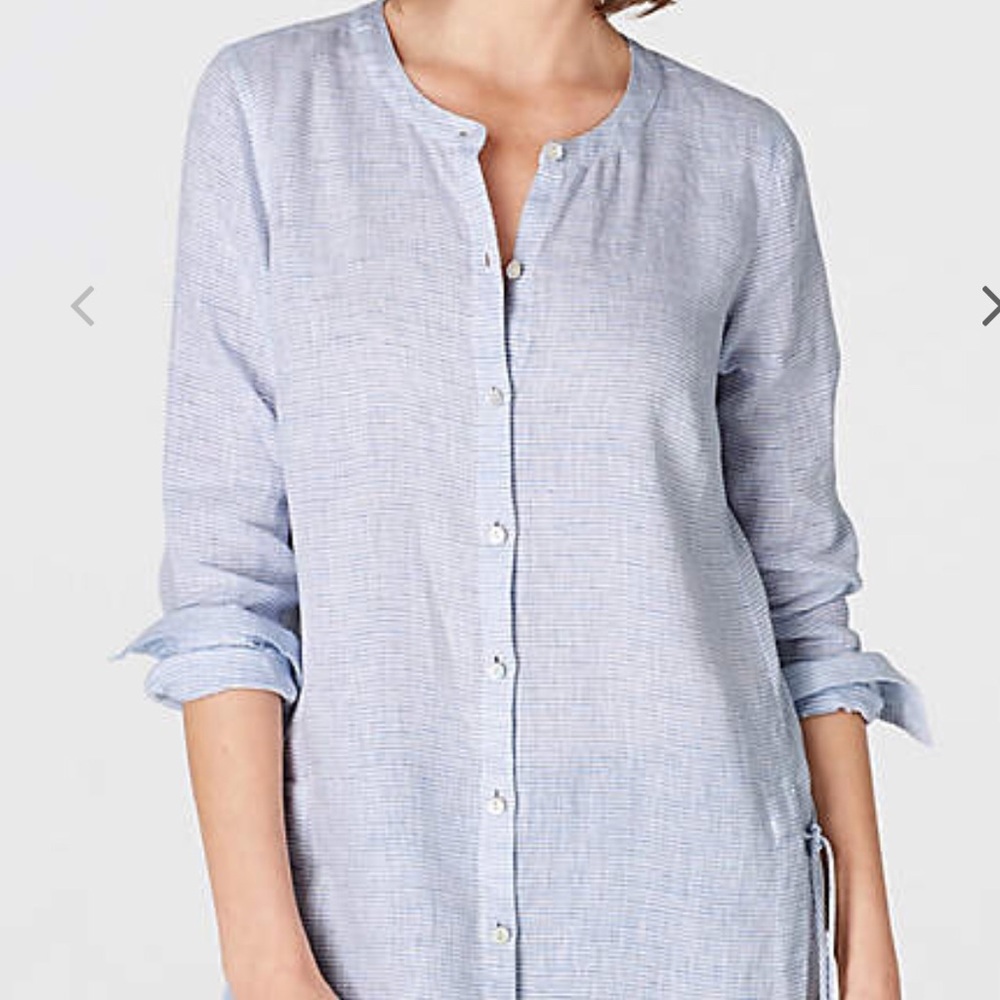 JJill Side Tie Linen Tunic, size Medium.